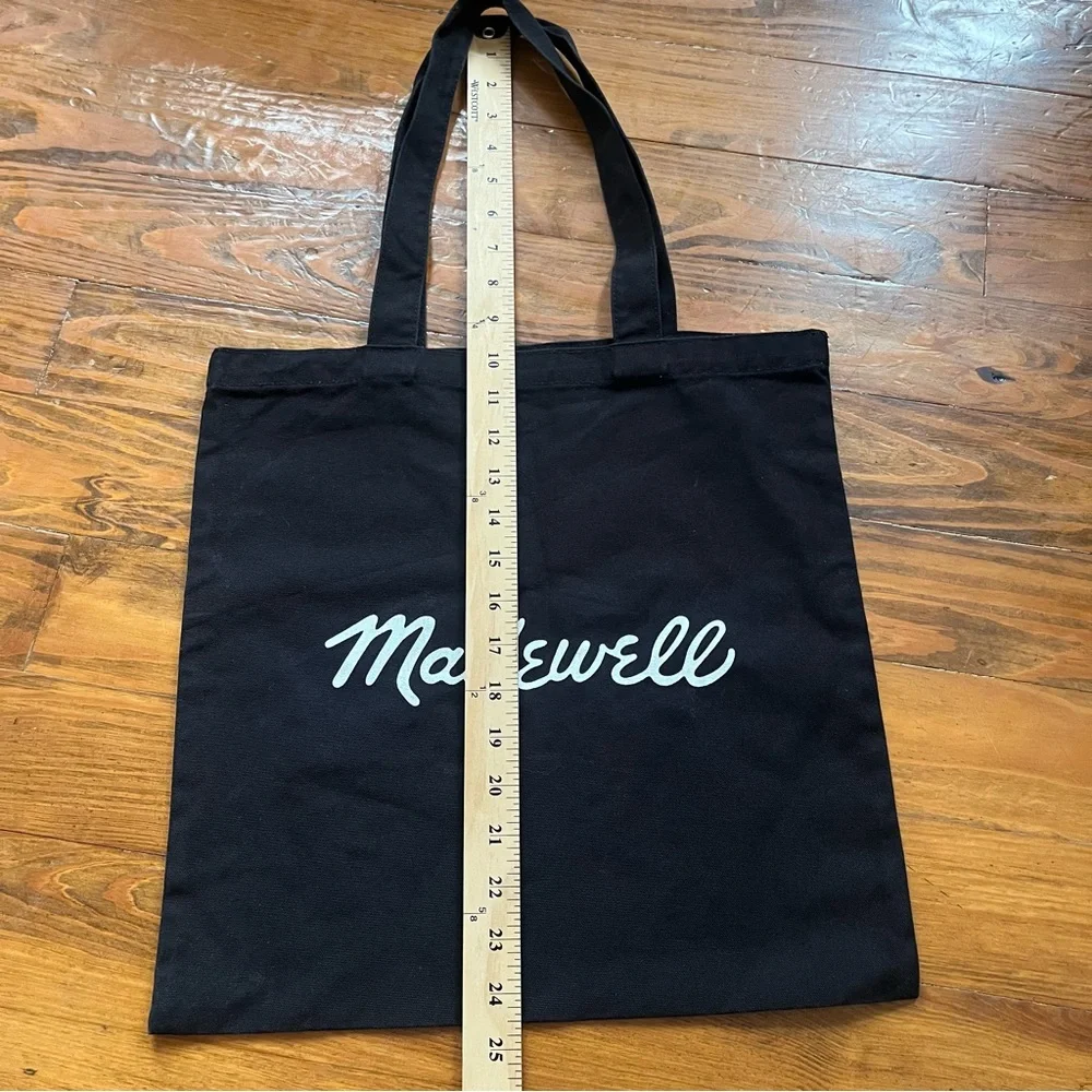 Madewell Bien Fait‎ Reusable Canvas Tote Bag Black Collegiate